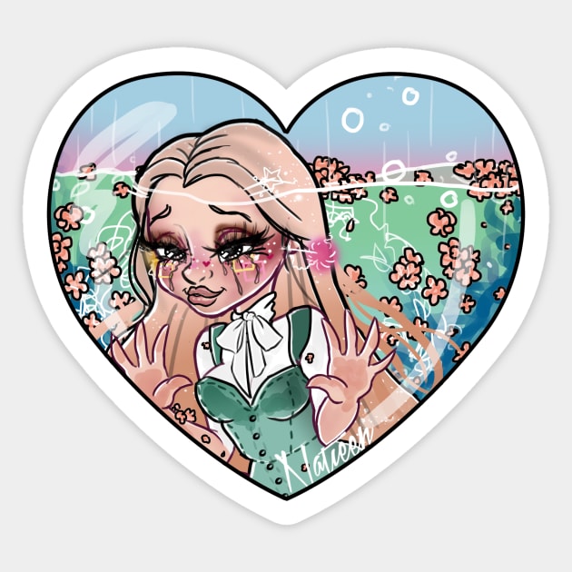 Bubble Heart Sticker by natieep